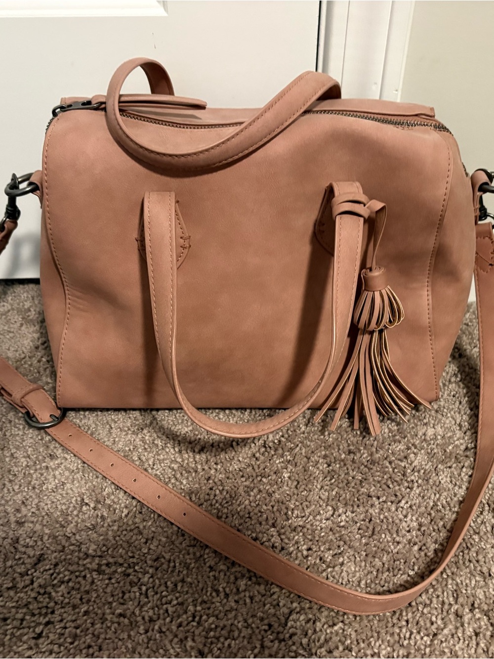 Universal Thread Blush Pink Satchel with Tassel Accent